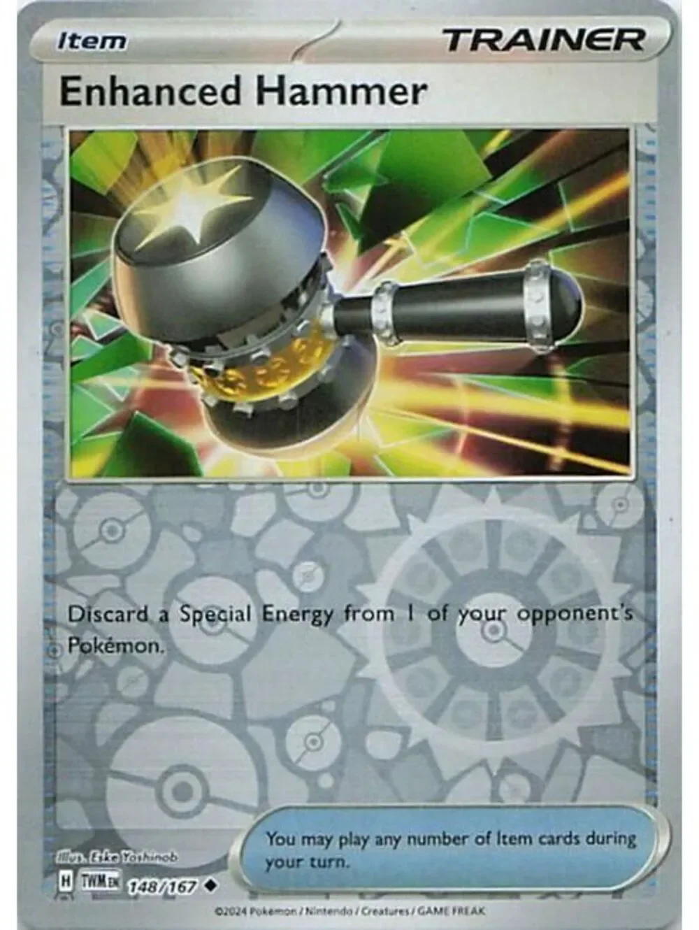 enhanced hammer pokemon card – 224/167 – Twilight Masquerade – Hyper Rare Gold – Foil : Toys & Games I Age Group Enhanced Hammer - 94/119